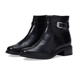 Clarks Women's Maye Grace Fashion Boot Black Leather Sz 11 B36